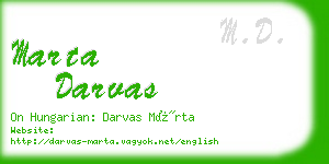 marta darvas business card